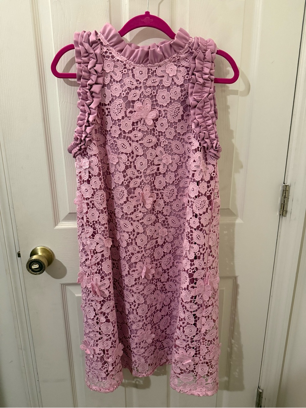 SSYS Sleeveless Floral Lace Formal Dress in Purple